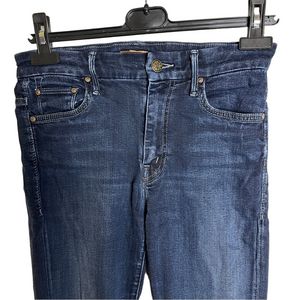 MOTHER The Looker High Waist Skinny Jeans Sz 27 Dark Blue Stretch Premium Denim